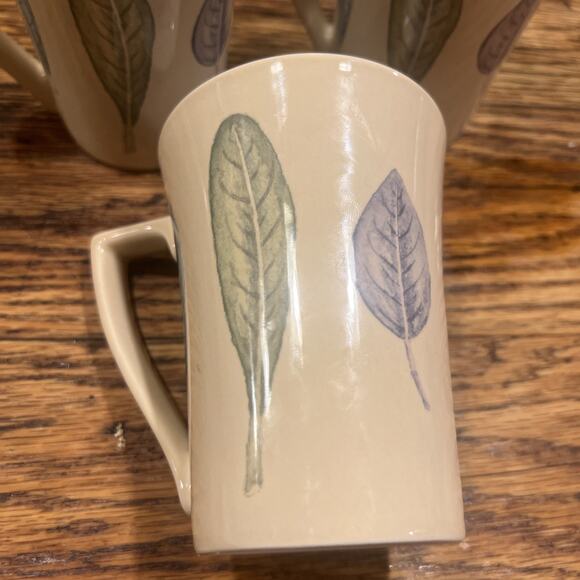 6 PIECE SET Portmeirion Seasons Leaves - 3 Plates 3 Mugs By Susan Williams-Ellis - Picture 9 of 14